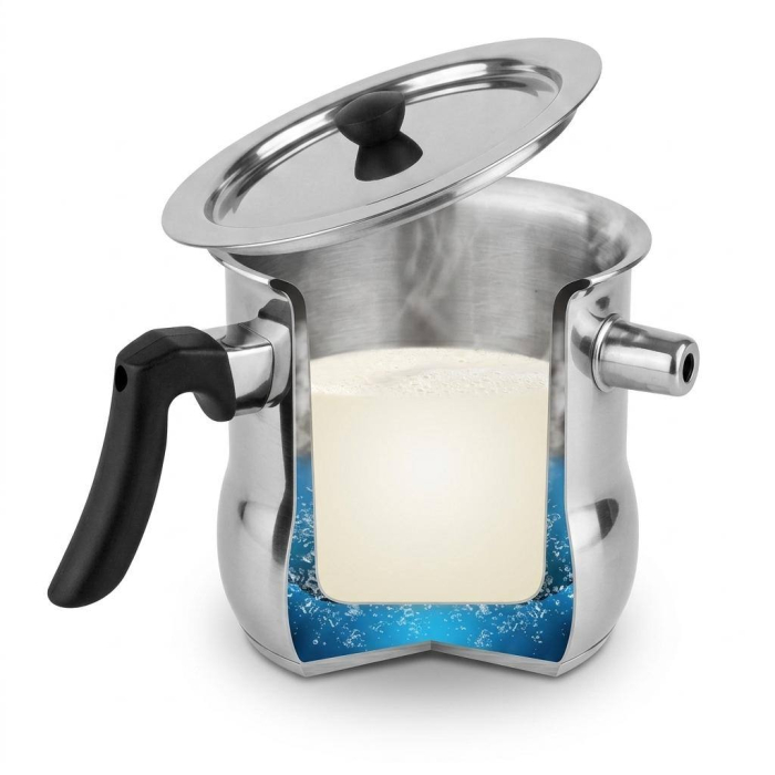 Oala de lapte Bohmann 3 litri, cu capac + fluier din inox [6]