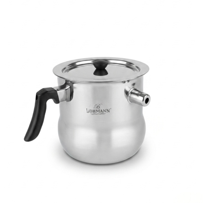 Oala de lapte Bohmann 3 litri, cu capac + fluier din inox [4]