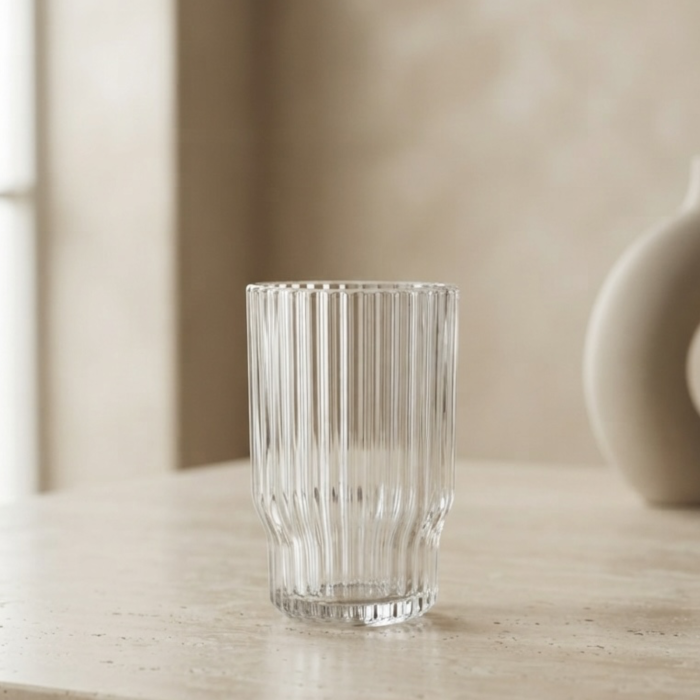 Pahar din sticla striata Ambition Rillet, 346 ml [2]