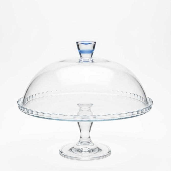 Platou cu picior si capac din sticla Patisserie, Pasabahce, diametru 32 cm, inaltime 26 cm [3]