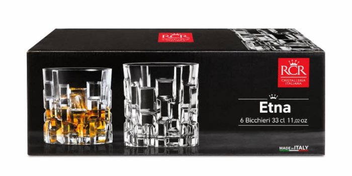 Set 6 pahare cristal RCR Etna, 330 ml, Made in Italy [3]