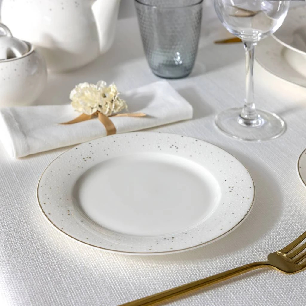 Set farfurii Ambition Aurelia, 18 piese, 6 persoane, portelan alb cu detalii aurii [5]
