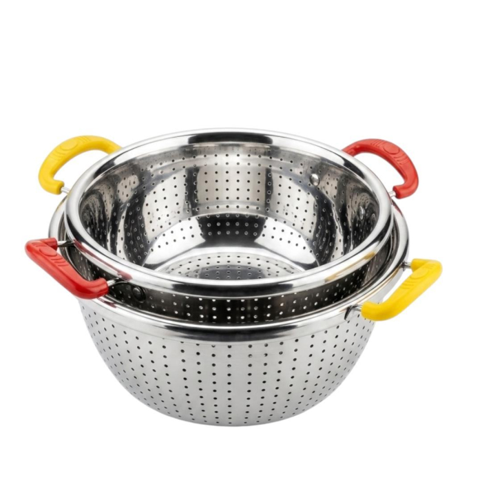 Strecuratoare inox cu manere din plastic, 24 cm / 26 cm - rezistenta si practica [3]