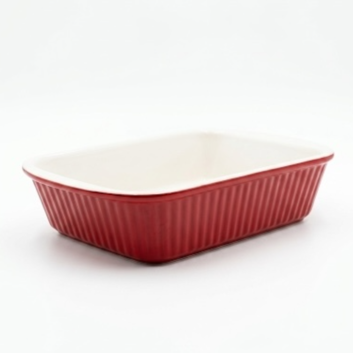 Tava ceramica pentru copt dreptunghiulara 31x22x7 cm, Rosu [4]