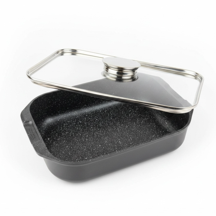 Tava roaster pentru cuptor cu capac termorezistent Royalty Line, 6 L [3]