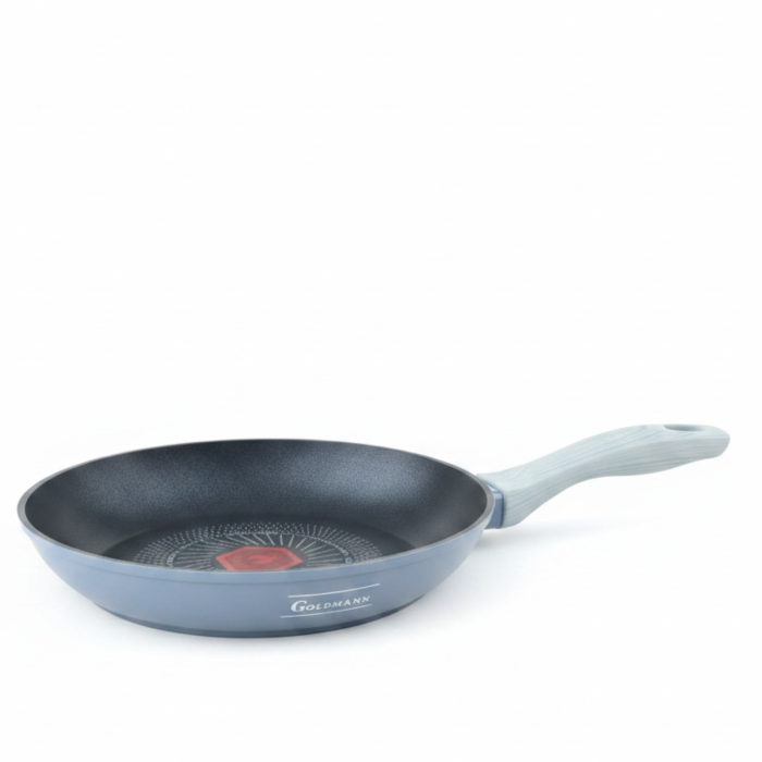 Tigaie antiaderenta din aluminiu Goldmann cu maner aspect lemn alb [2]