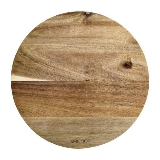 Tocator rotund din lemn de salcam 28 cm, Ambition [3]