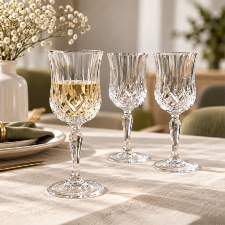 SERVIRE MASA & BAUTURI - Set 6 pahare vin din cristal RCR OPERA. 230 ml, fabricate in Italia