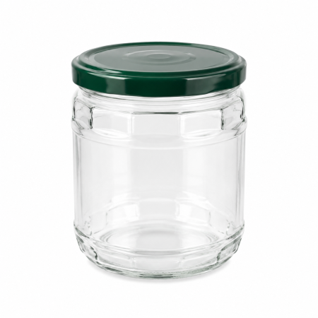 Borcan din sticla 430 ml cu capac metalic Twist-Off [1]