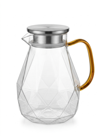 Carafa din sticla borosilicata cu maner auriu – 1.5 L [1]