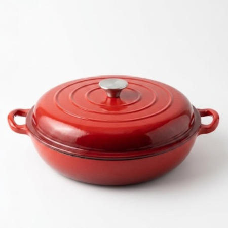 Cratita din fonta emailata 30 cm, cu capac, Perfect Home [2]