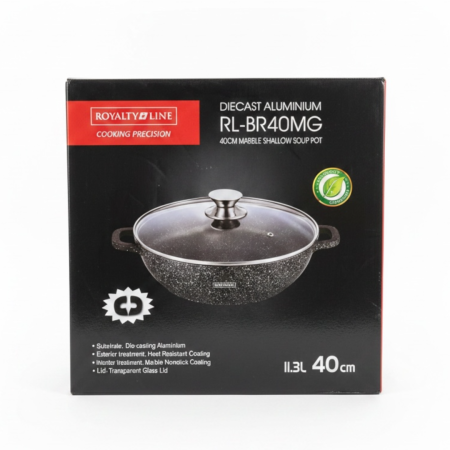 Cratita marmorata cu capac Royalty Line - 40 cm, 11.3 Lt [4]
