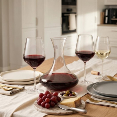 Carafe si decantoare - Decantor pentru vin RCR Invino 200 cl - Cristal Luxion, Made in Italy