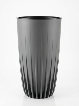 Ghiveci decorativ Lamela Mira Wysoka cu insert interior, 2 dimensiuni - GRI ANTRACIT [1]