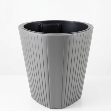 Ghiveci decorativ Lamela Muzacu insert interior, 39 x 39 cm - GRI [1]