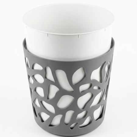 Ghiveci Lamela Duet - set planter - Crem cu Antracit [2]