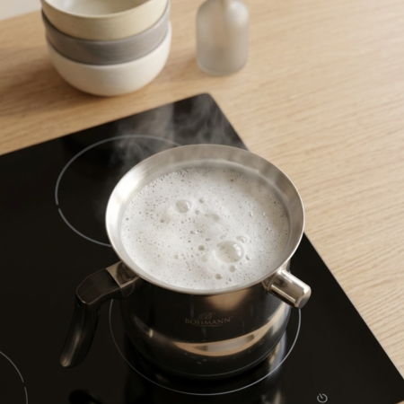 Oala de lapte Bohmann 3 litri, cu capac + fluier din inox [2]