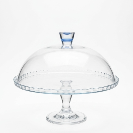 Platou cu picior si capac din sticla Patisserie, Pasabahce, diametru 32 cm, inaltime 26 cm [2]