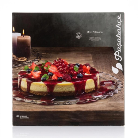 Platou servire rotund sticla temperata maxi Pasabahce Patisserie, 37 cm [2]