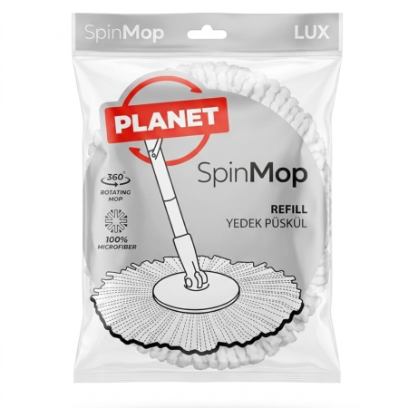 CASA & MENAJ - Rezerva mop rotativ Planet SpinMop Lux – Microfibra