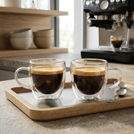 Cani si cesti - Set 2 cesti cafea espreso 100 ml, termorezistente,  Ambition Mia