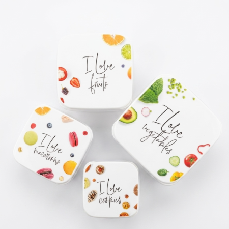 Set 4 caserole alimentare Hobby Life FunBox cu capace colorate [2]