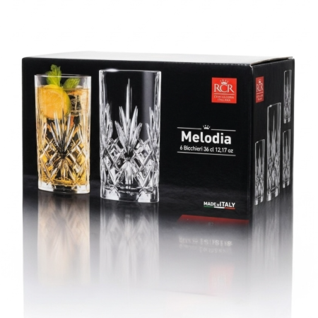 Set 6 pahare pentru apa din cristal Luxion Melodia RCR, 360 ml [2]