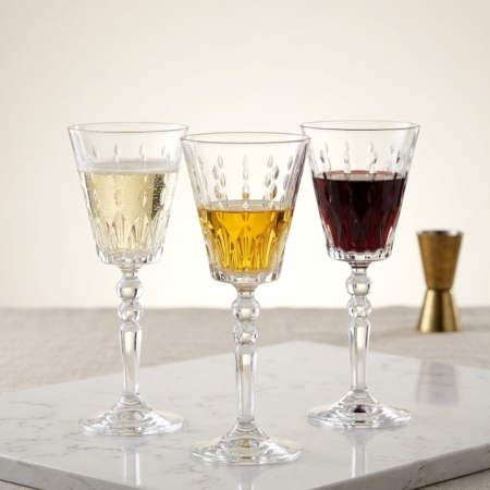 Pahare - Set 6 pahare pentru vin alb din cristal Luxion cu picior RCR Marilyn, 210 ml