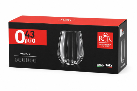 Set 6 pahare RCR Optiq, cristal, 430 ml, Made in Italy [3]