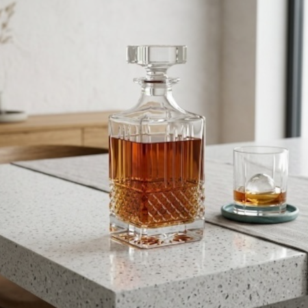 Carafe si decantoare - Sticla de decantare pentru whisky RCR Brillante din sticla cristalina, 850 ml