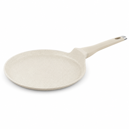 Tigaie pentru clatite Royalty Line, 25 cm, acoperire antiaderenta marmurata, crem [2]
