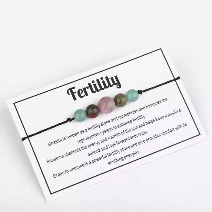 Bratara tip snur din pietre vindecatoare semipretioase naturale care stimuleaza fertilitatea, unisex, marime reglabila, Tessero, roz [3]