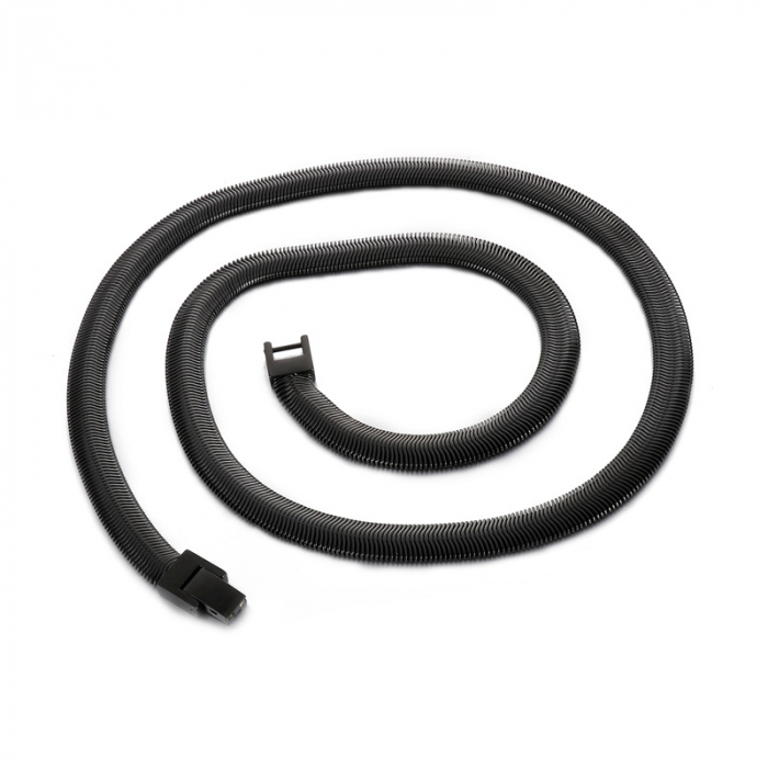 Lant Hip Hop model Snake Chain, otel inoxidabil, placat cu aur 18K, inchidere cu clips, 60 cm, 8mm, Tessero, negru [2]