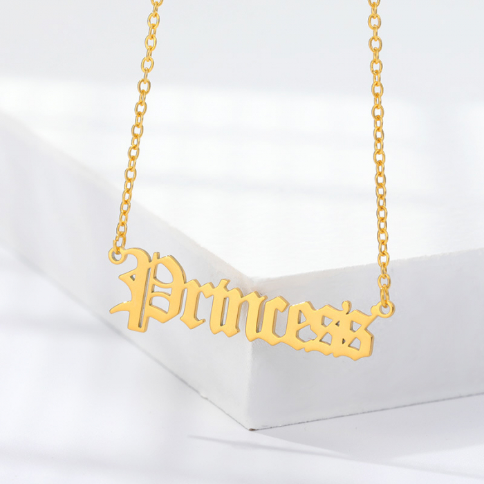 Lantisor de dama cu pandantiv " Princess ", otel inoxidabil, placata cu aur 18K, Tessero, auriu [4]