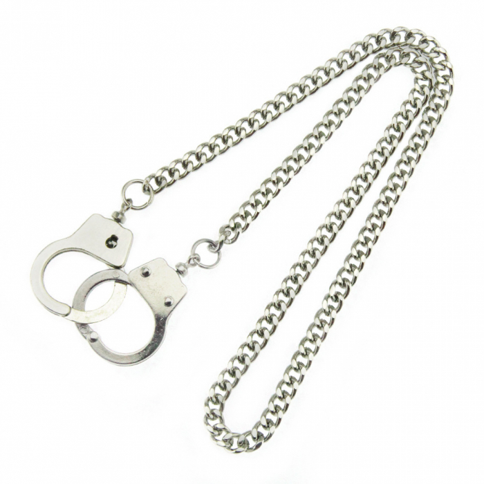 Lantisor model Cuban Chain cu inchidere in forma de catuse, unisex, 50 cm, Tessero, argintiu [3]