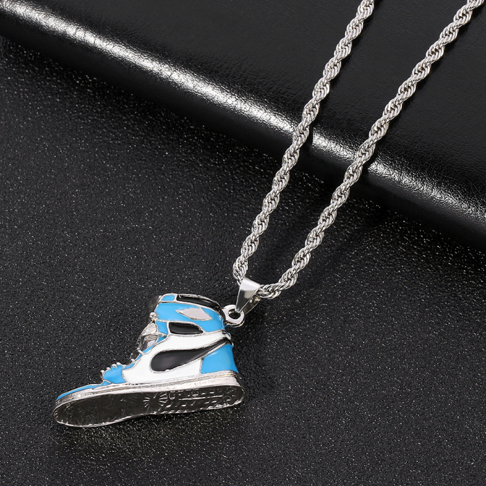 Lantisor model Rope cu pandantiv in forma de adidas, albastru [2]