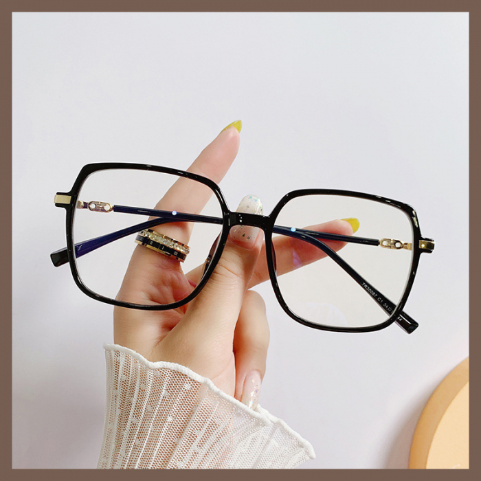 Ochelari de protectie pentru calculator forma patrata, ecran telefon, laptop, TV, fara dioptrii, lentile transparente, rama neagra, antireflex, anti lumina albastra, unisex, Tessero, negru [1]