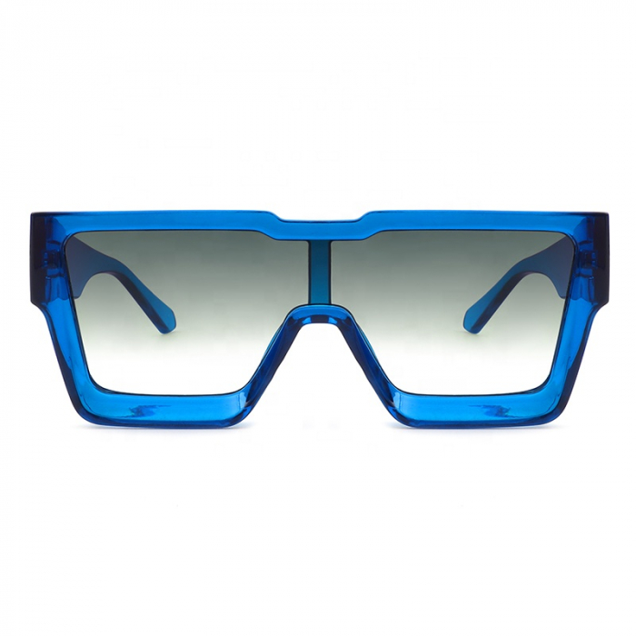 Ochelari de soare casual, unisex, dreptunghiulari, oversize, protectie UV400, Tessero, albastru [1]