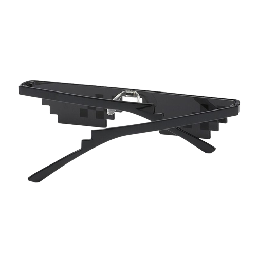 Ochelari de soare Thug Life unisex, model pixelat pentru petreceri, negru [2]