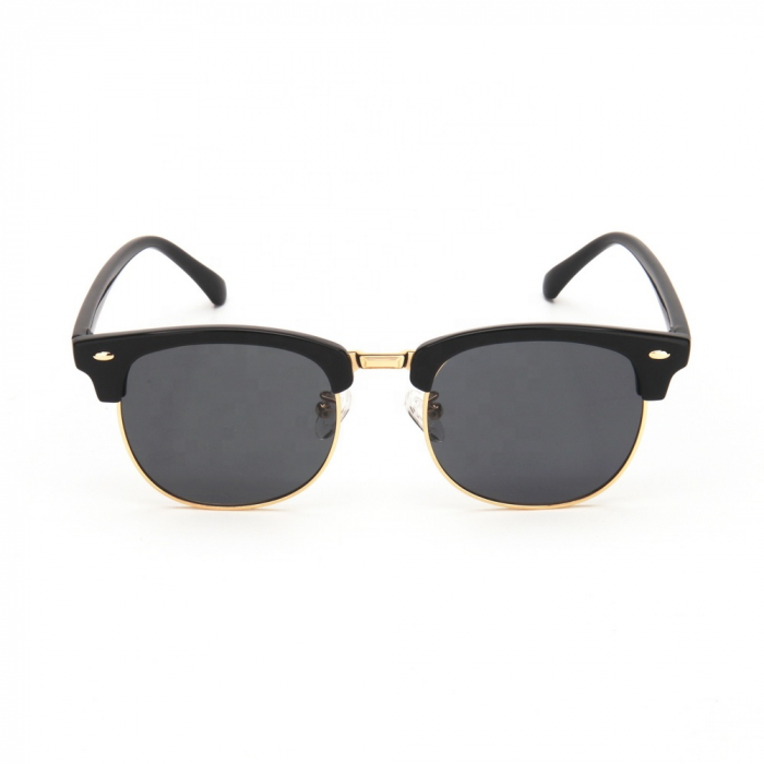 Ochelari de soare Wayfarer, rama de metal si plastic, UV400, Tessero, negru si auriu [2]