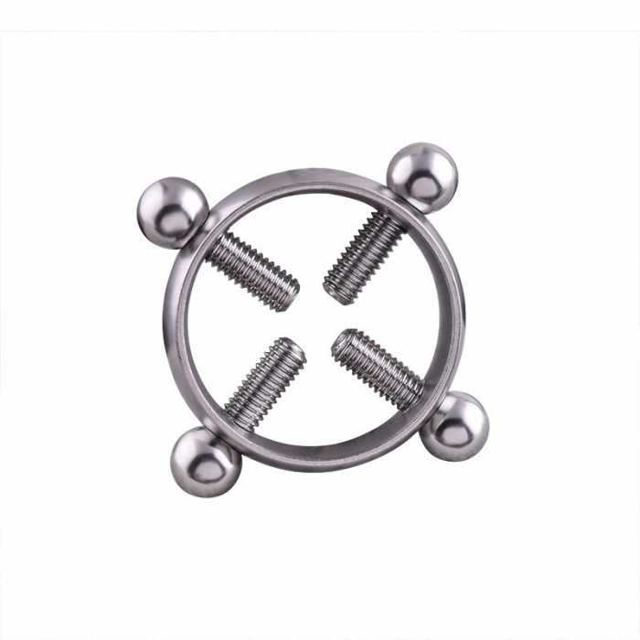 Piercing fals pentru mamelon din otel inoxidabil, prindere prin insurubare, unisex, Tessero, argintiu [2]