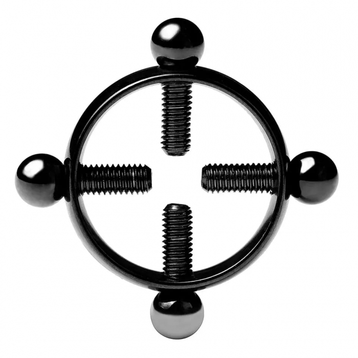 Piercing fals pentru mamelon din otel inoxidabil, prindere prin insurubare, unisex, Tessero, negru [1]