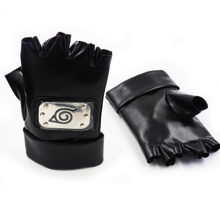 Set complet Naruto Konoha, kit format din masca, manusa, bandana, cutite Shinobi din plastic, negru [3]