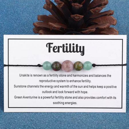 Bratara tip snur din pietre vindecatoare semipretioase naturale care stimuleaza fertilitatea, unisex, marime reglabila, Tessero, roz [3]