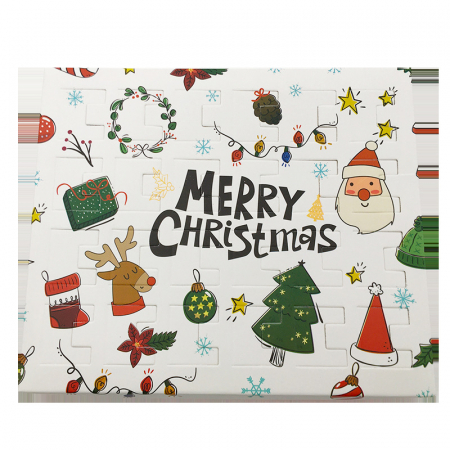 Bijuterii dama - Calendar Advent DIY cu tematica de Craciun, bijuterii de dama, cercei si bratari cu charmuri, placata cu aur 18K, marime reglabila, Tessero, argintiu