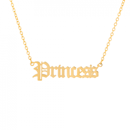 Lantisor de dama cu pandantiv " Princess ", otel inoxidabil, placata cu aur 18K, Tessero, auriu [1]