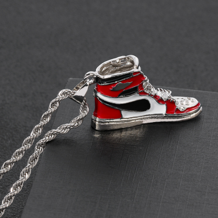 Lantisor model Rope cu pandantiv in forma de adidas, rosu [1]