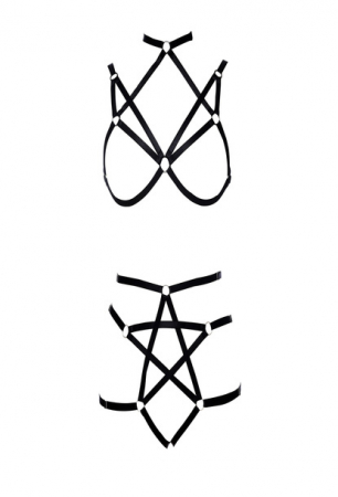 Lenjerie sexy de dama cu barete reglabile, Tessero, marime universala, negru [1]