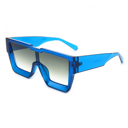 Ochelari de soare casual, unisex, dreptunghiulari, oversize, protectie UV400, Tessero, albastru [1]