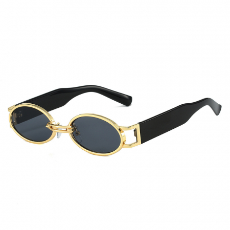 Ochelari de soare dama - Ochelari de soare dama, forma ovala, protectie UV400, model auriu, Tessero